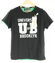 SCOTCH & SODA  Couture Tee Mens S Brown Green Cotton  Short Sleeves