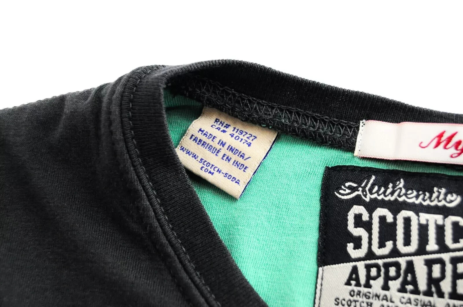 SCOTCH & SODA  Couture Tee Mens S Brown Green Cotton  Short Sleeves