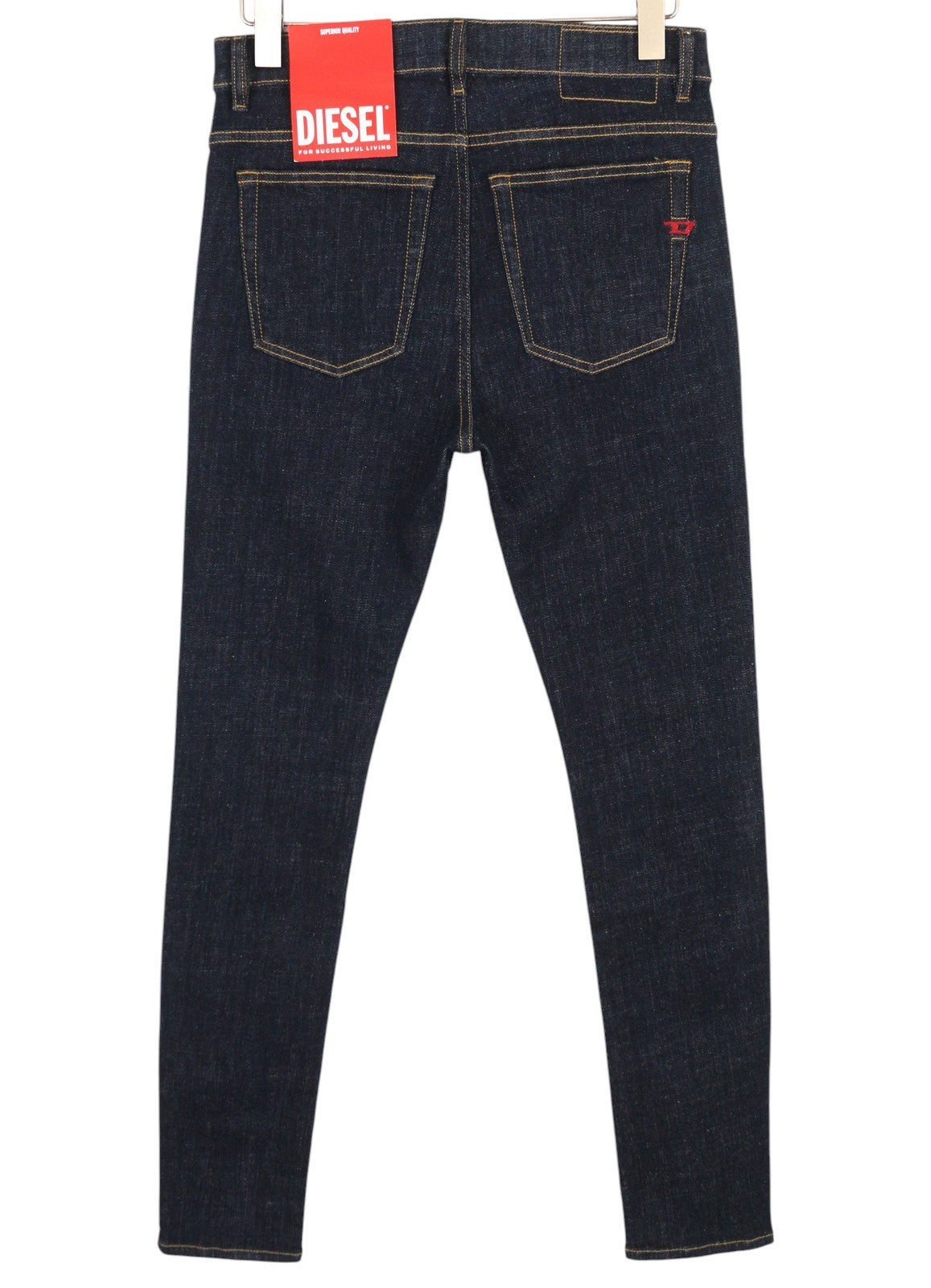 DIESEL 1983 Z9C33 Men Jeans W30/L32 Skinny Fit High Waist Zipper Denim Blue