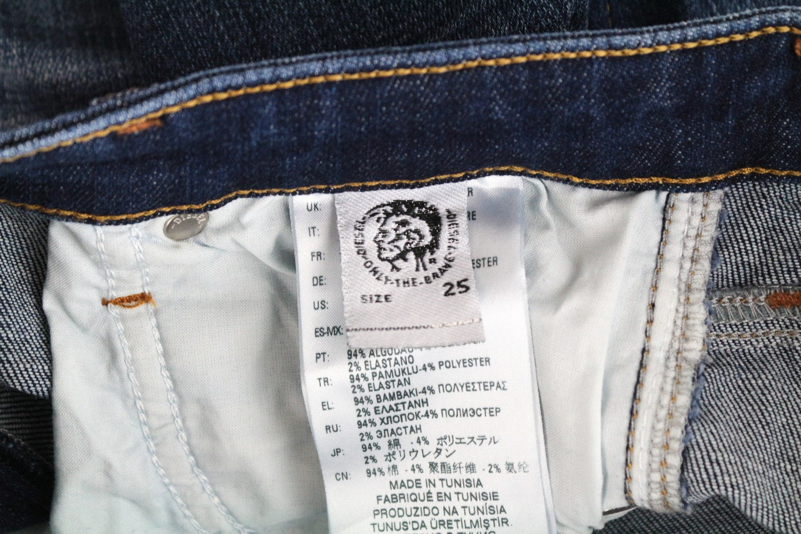 DIESEL Babhila 0092M Women's Jeans W25/L32 Cotton Blue