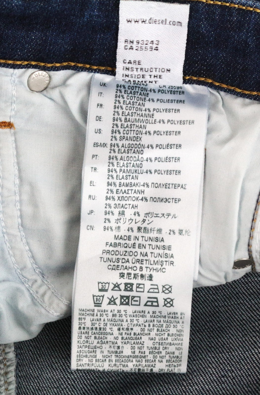 DIESEL Babhila 0092M Women's Jeans W25/L32 Cotton Blue