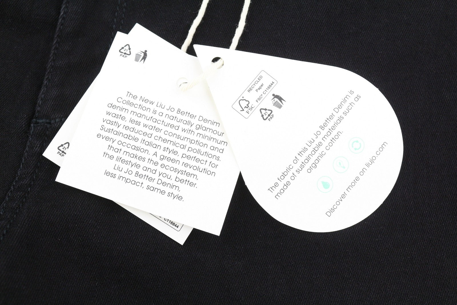 LIU JO Women Jeans W29 Denim Black Zip Fly Bootcut Fit High Waist Logo Pockets