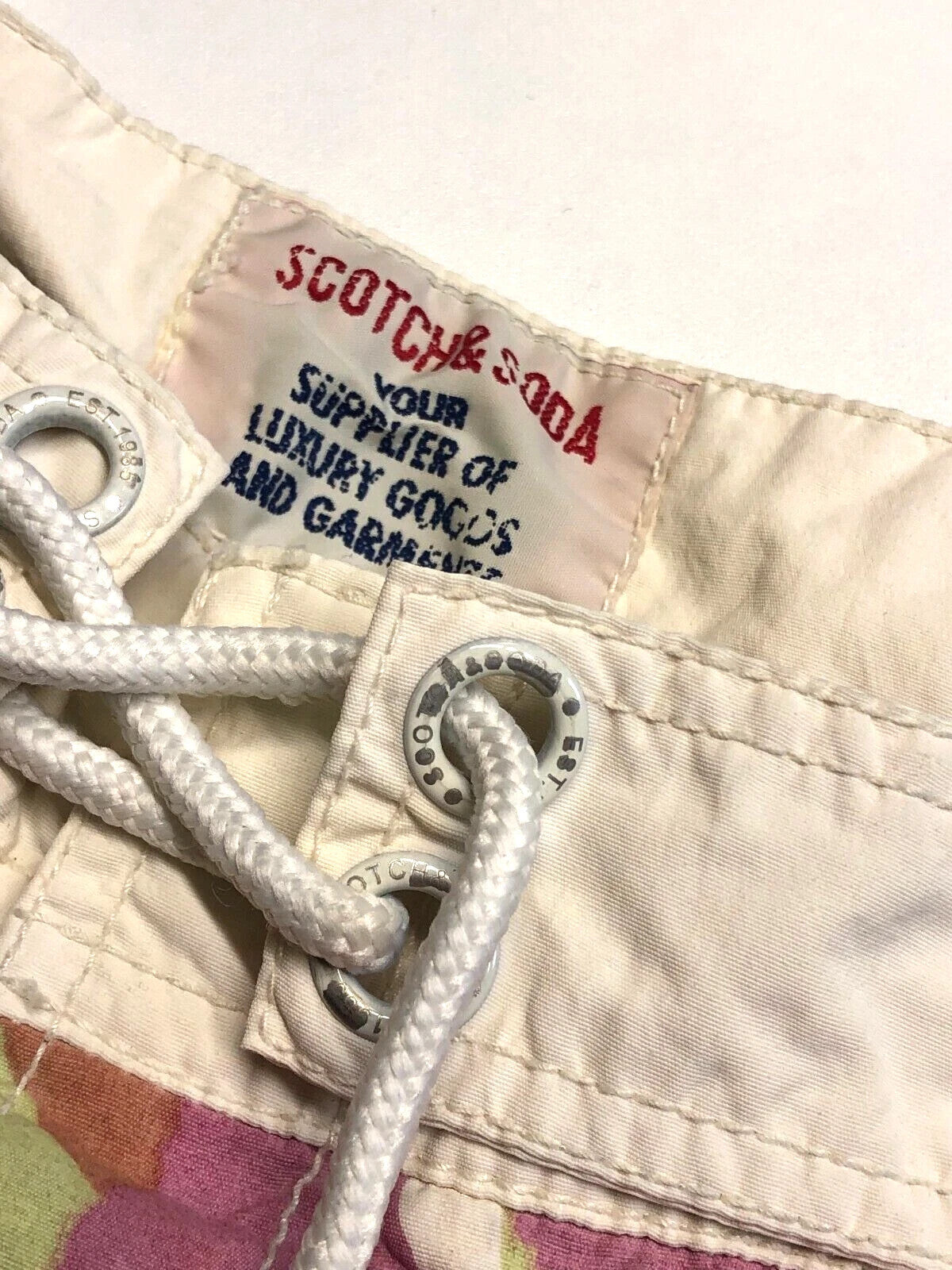 SCOTCH & SODA Swim Trunks 2XL Men Pull-On Green Floral Ams Couture Summer