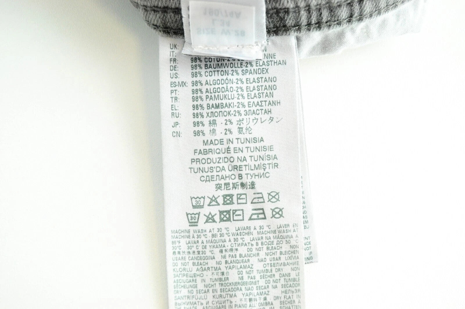 DIESEL Buster 069II vyriški ploni siaurėjantys džinsai, W28 L34, pilki, medvilniniai, šviesiai skalbti 