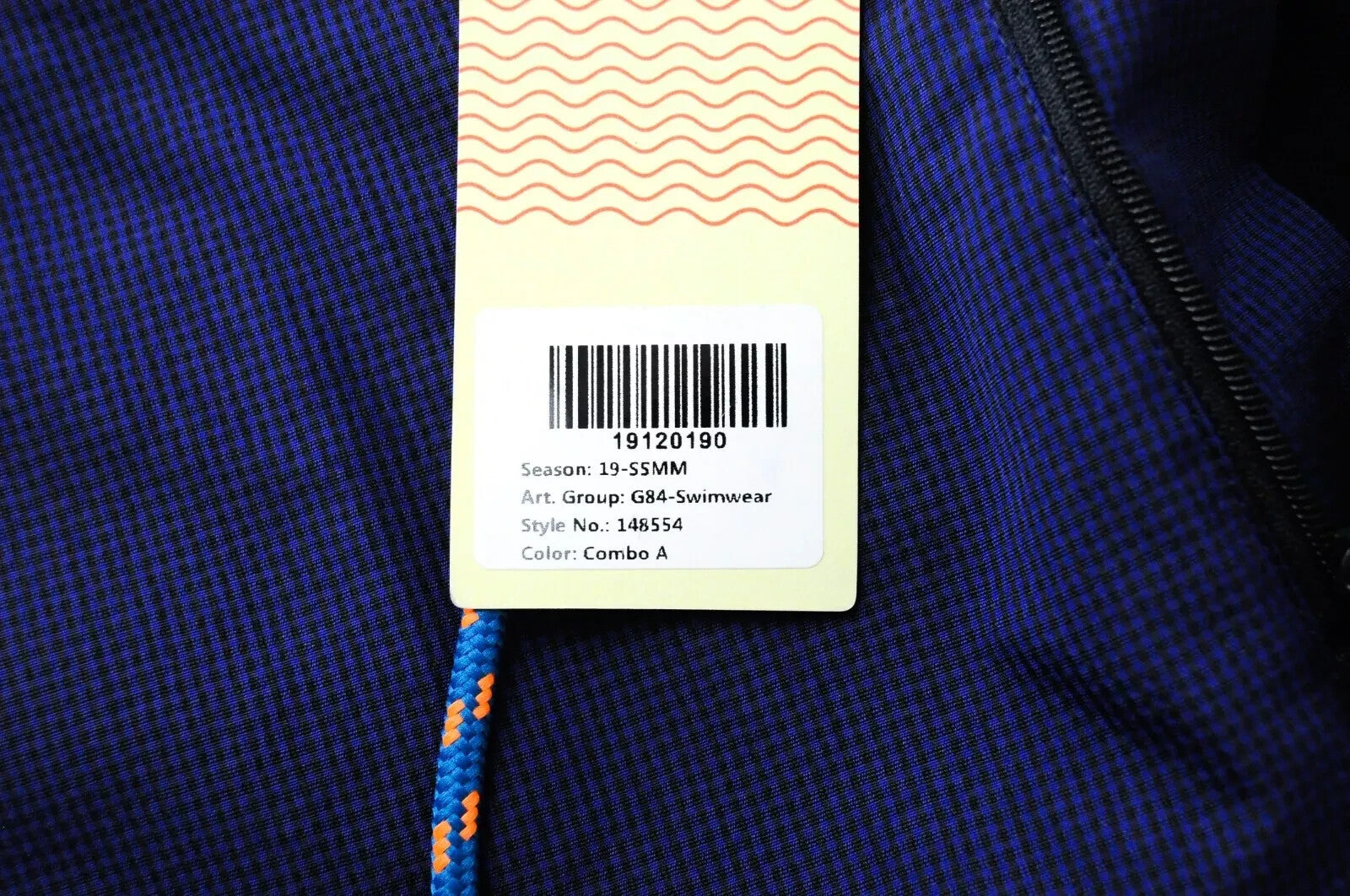 SCOTCH & SODA Swim Trunks W34 Checked Blue Pull-On Summer Beach Ams Couture