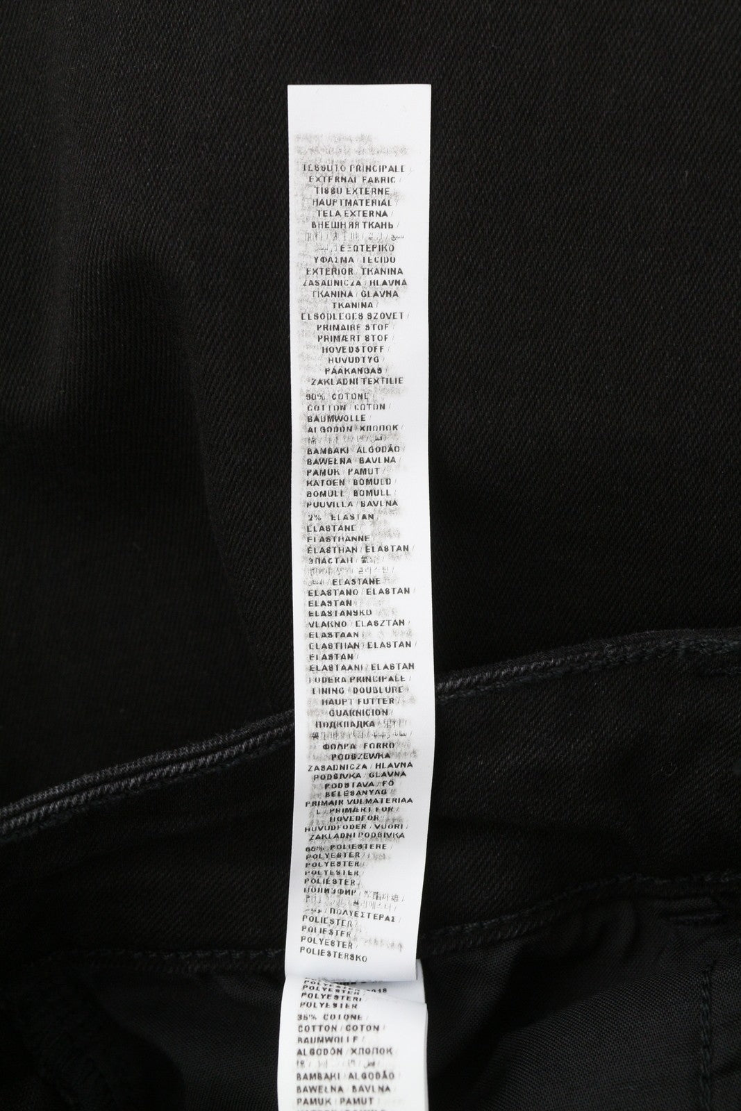 LIU JO Women Jeans W27 High Waist Straight Leg Zip Fly Denim Black Dark Logo