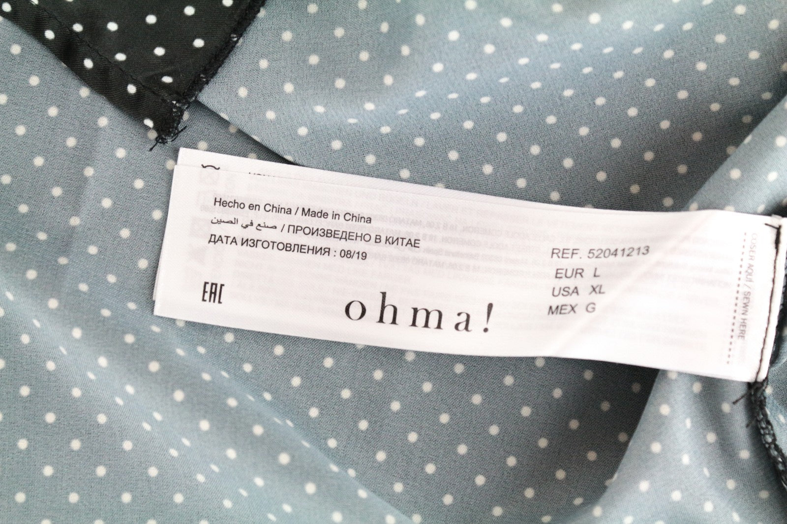 OHMA! Women's Top L Black Sleeveless Dot Lace Pullover