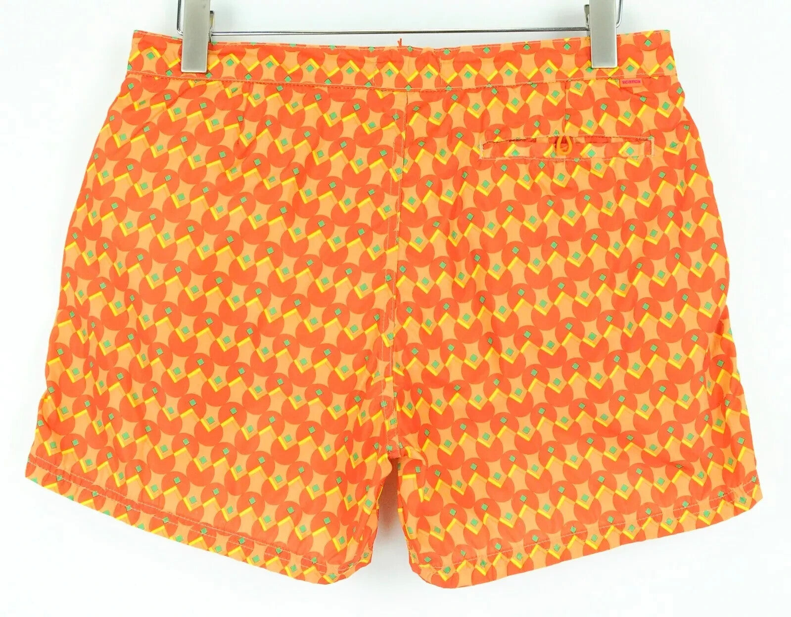 SCOTCH & SODA Trunks W34 Men Pull-On Patterned Orange Ams Couture Swimwear