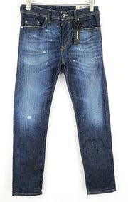 DIESEL Tepphar R7NA8 Mens Jeans W28/L32 Slim Carrot Blue Stretch Ripped