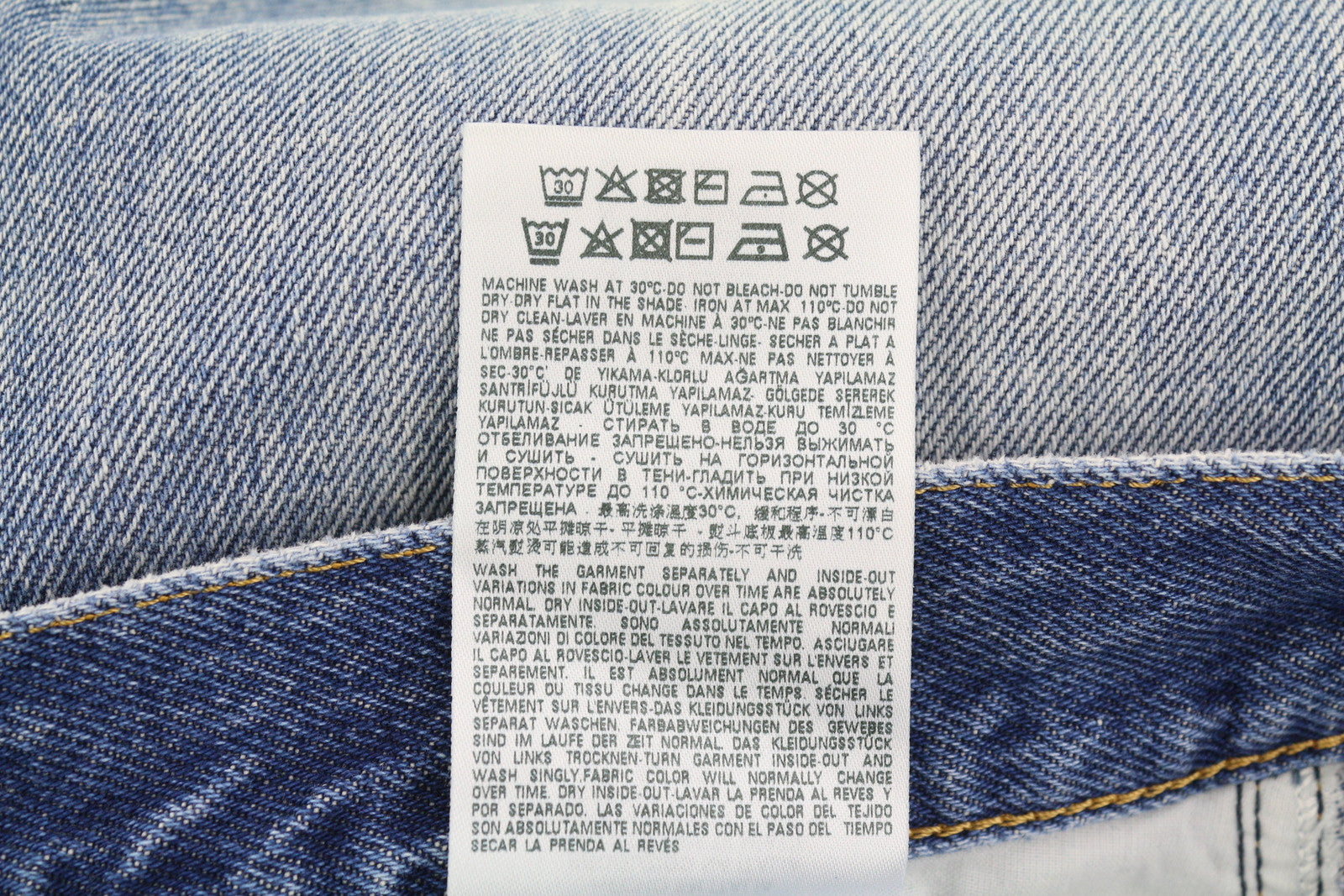 DIESEL D-Macs 09A25 Men Jeans W31/L30 Straight Fit Ripped RRP€250 Washed Blue