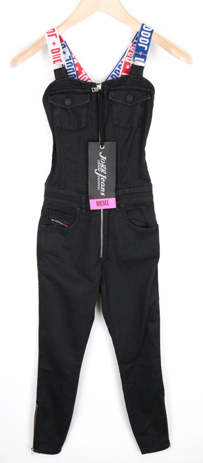 DIESEL D-Ottie-Ne 069HZ Women's Jumpsuit 2XS Black Skinny