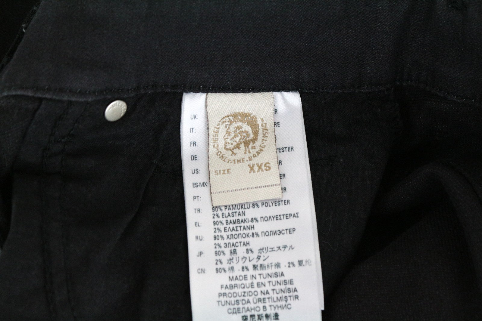 DIESEL D-Ottie-Ne 069HZ Women's Jumpsuit 2XS Black Skinny