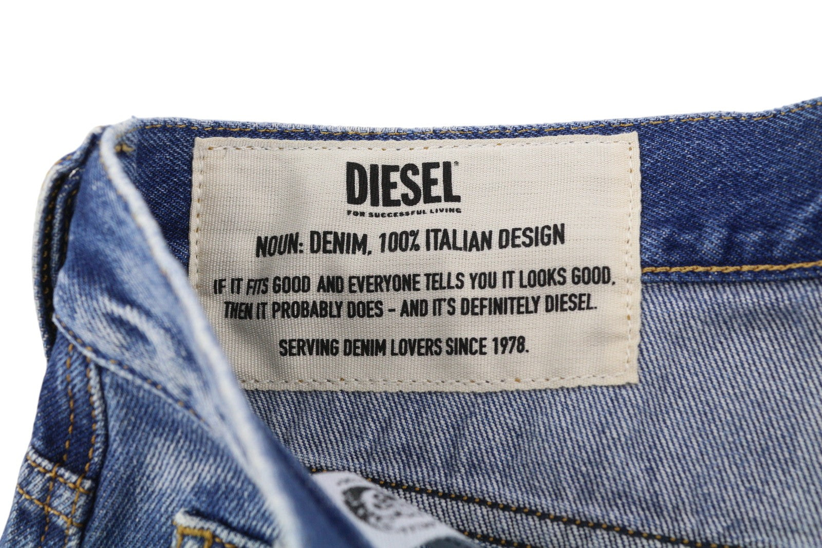 DIESEL D-Macs 09A25 Men Jeans W33/L30 Straight Fit Ripped RRP€250 Washed Blue