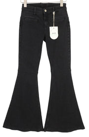 LIU JO Parfait Super Be Women Jeans W28 Denim Black Bootcut Fit High Waist Zip