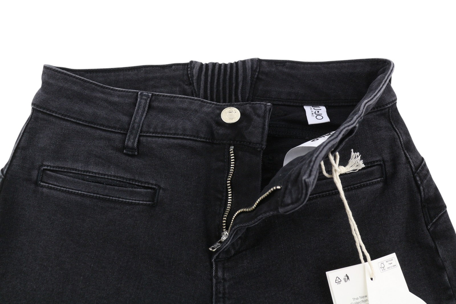 LIU JO Parfait Super Be Women Jeans W28 Denim Black Bootcut Fit High Waist Zip