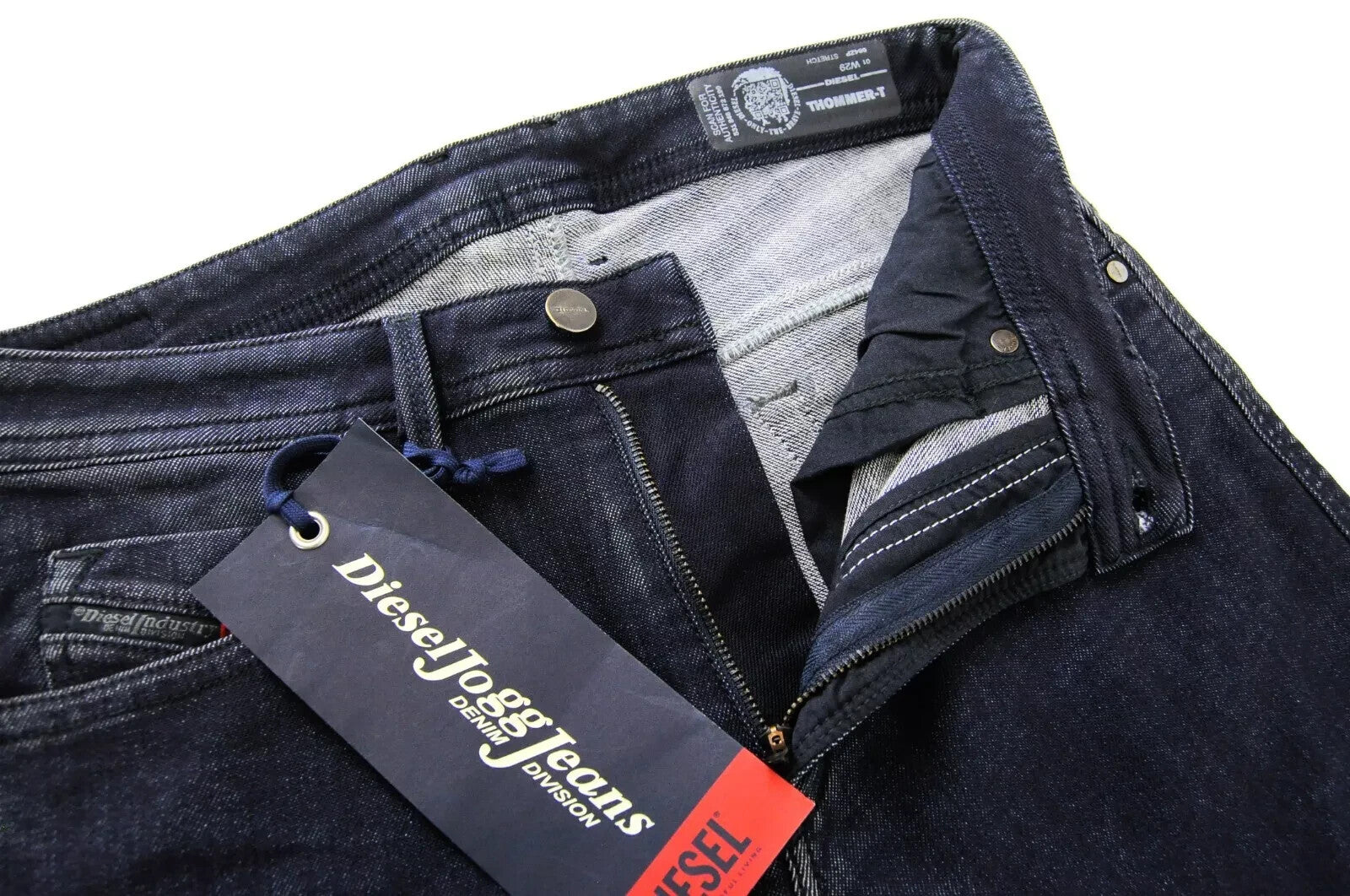 DIESEL Thommer-T 084ZP Mens Jeans W29 Sweat Jogg Dark Blue Slim Stretch