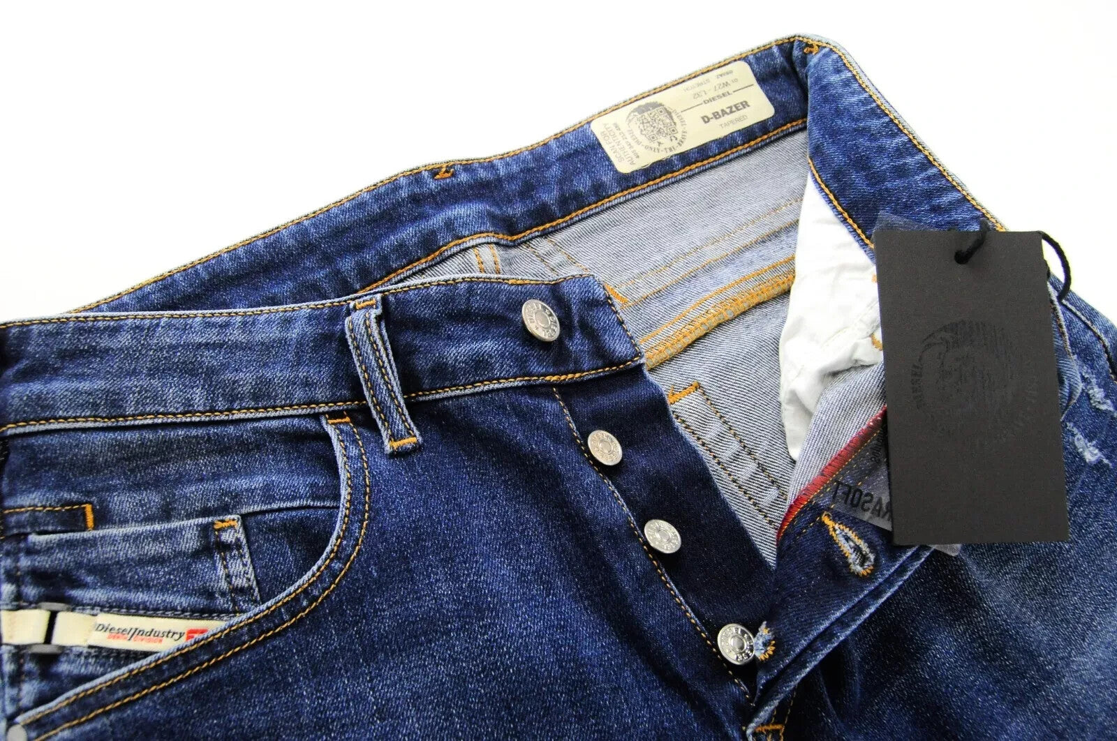 DIESEL D-Bazer 083AZ Mens Jeans W27/L32 Tapered  Washed Blue Stretch