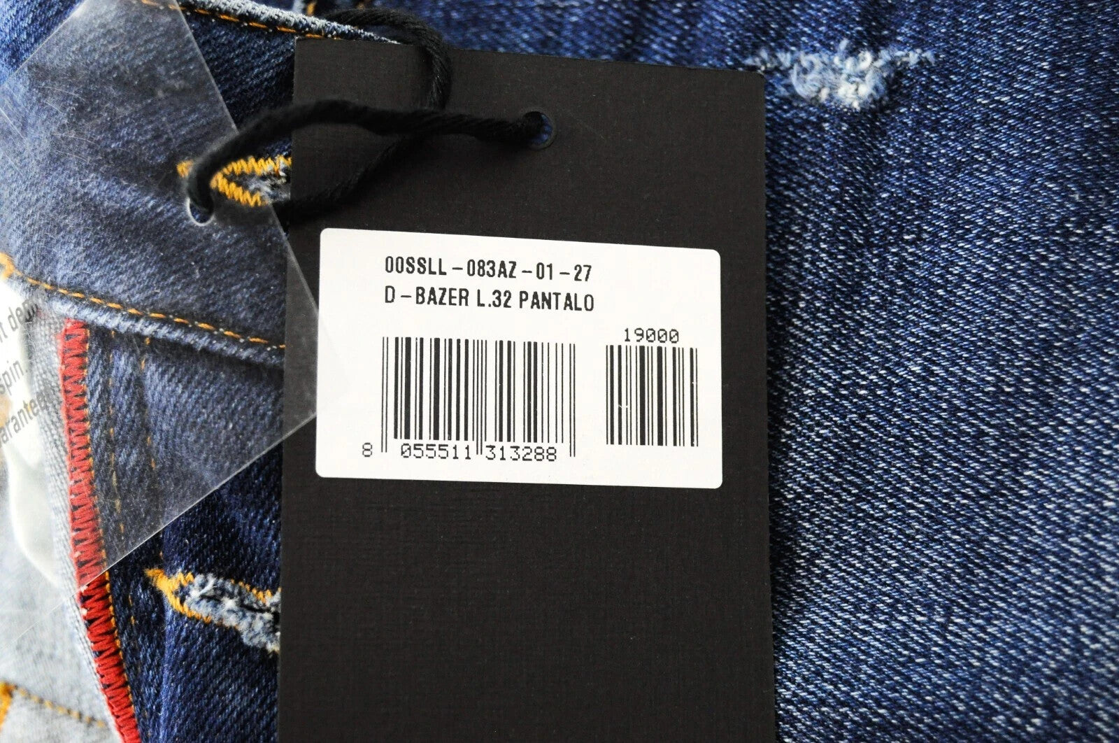 DIESEL D-Bazer 083AZ Mens Jeans W27/L32 Tapered  Washed Blue Stretch