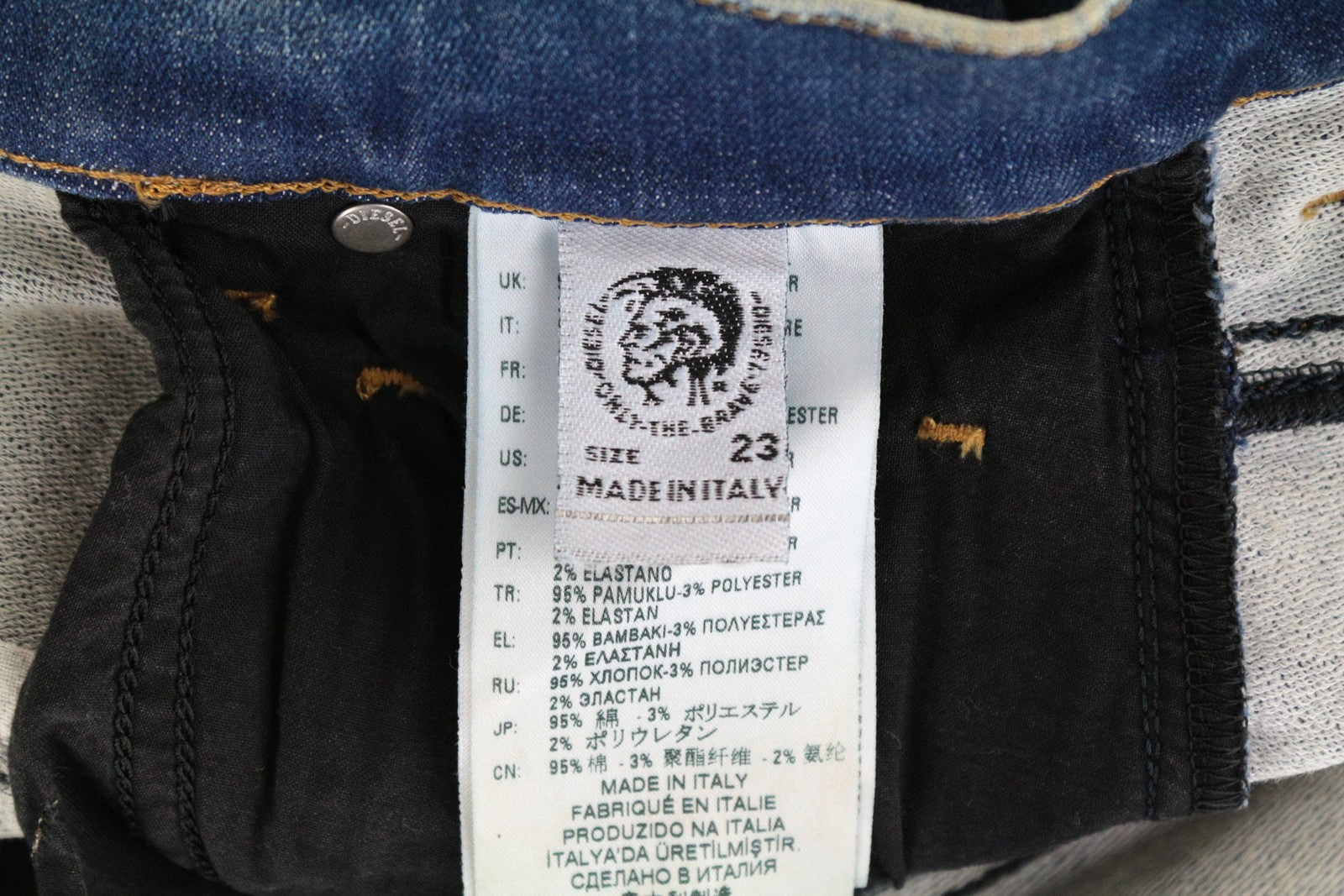 DIESEL Krailey-B-T 0870Q Women's Jeans W32 Blue Distressed