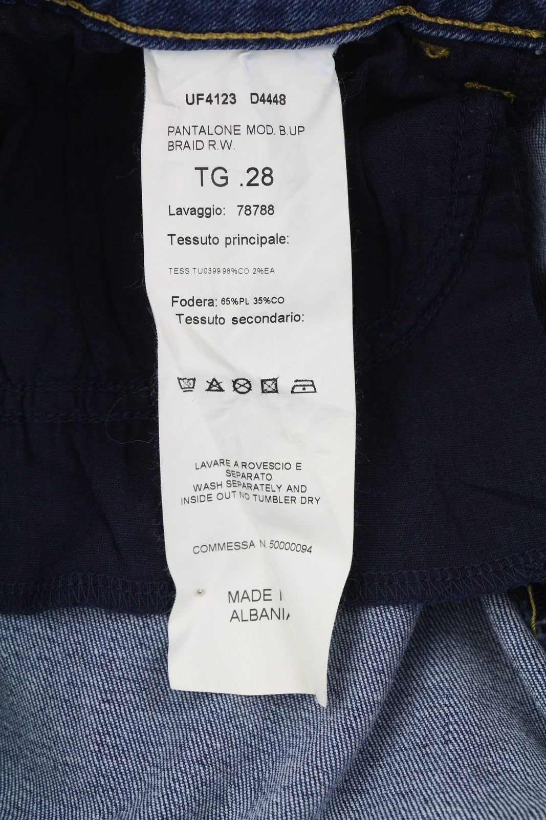 LIU JO Braid Women Jeans W28 Denim Blue Bootcut Fit Zip Fly Bottom Up Pockets