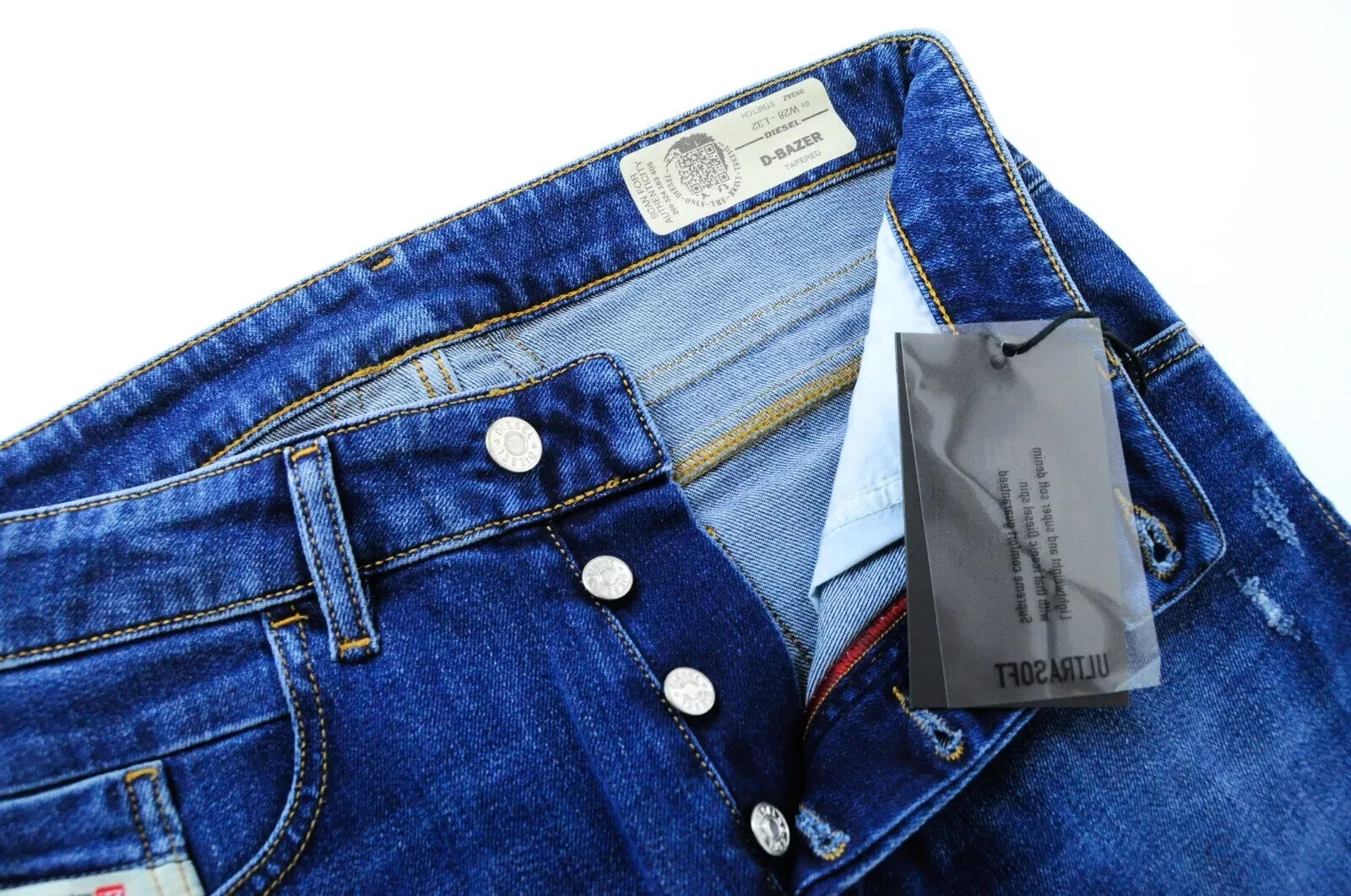 DIESEL D-Bazer 083AZ Mens Jeans W28/L32 Tapered  Blue Cotton Stretch