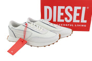 DIESEL S-Racer LC Men Sneakers EU43 White Suede Leather Lace Up RRP€195 Trainers