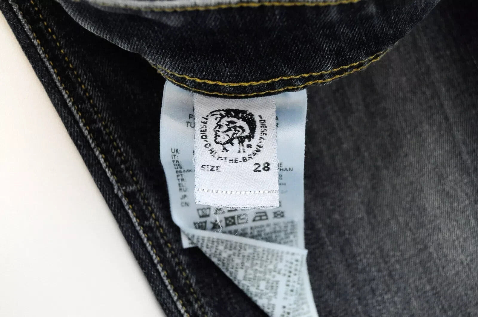 DIESEL Troxer R9CG6 vyriški džinsai W28/L34 Slim Skinny skalbtos mėlynos tamprios medžiagos