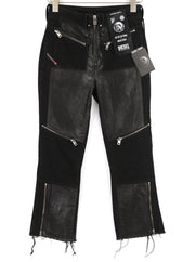 DIESEL De-Earlie 00S59B Women Jeans W26 Regular Coated Distress Ankle RRP€320