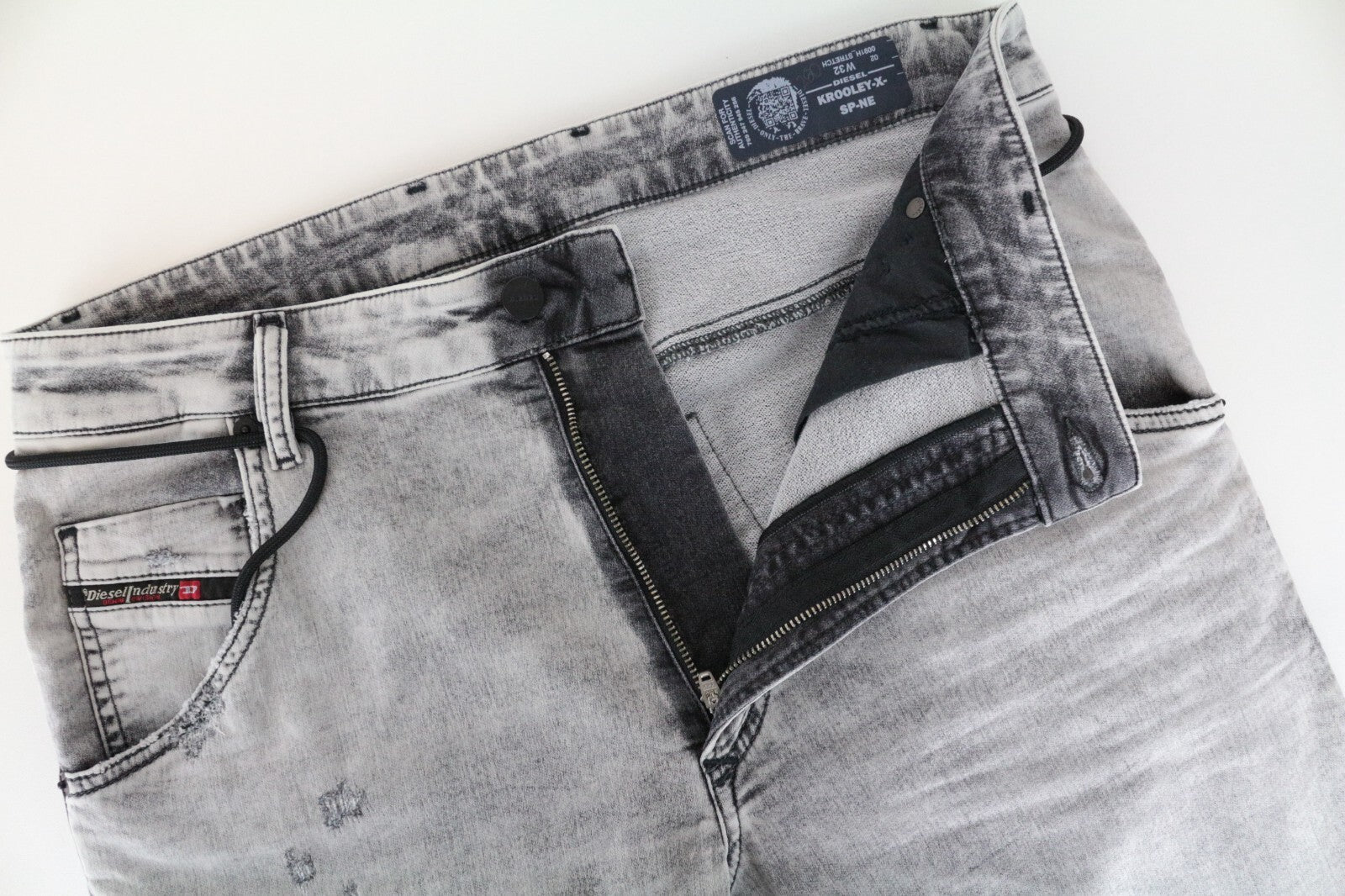 DIESEL Krooley-X-SP-Ne 0091H Men's Jeans W32 Grey Slim Carrot