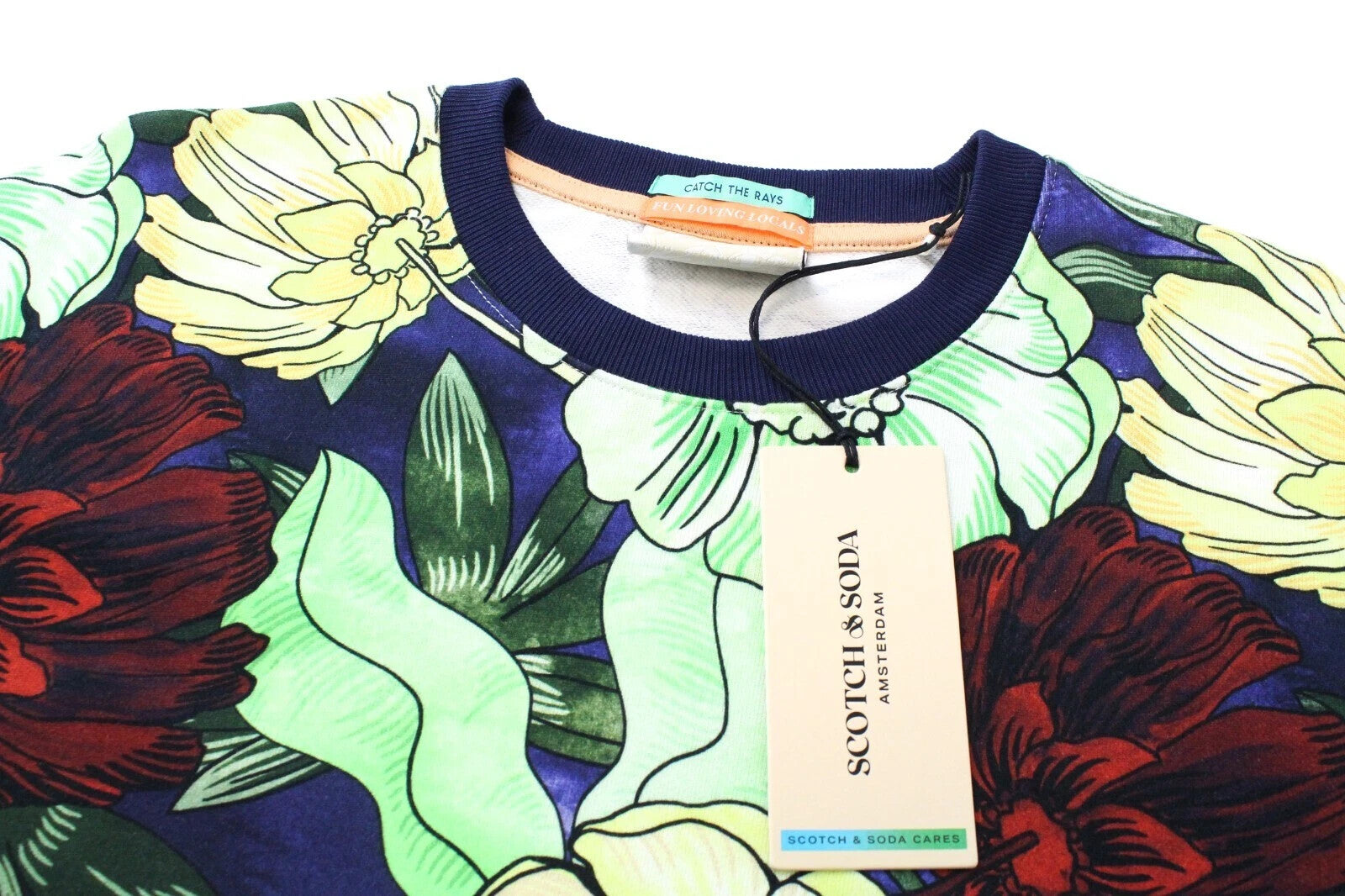 SCOTCH & SODA  Couture Mens Sweatshirt ~2XL Green Oversized Short Sleeve