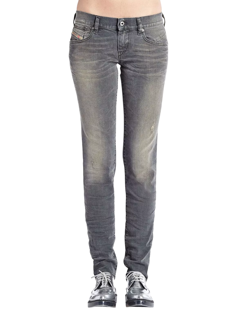 DIESEL Getleg 0607Z Women Jeans W26/L34 Slim Skinny Low Waist Stretch Washed