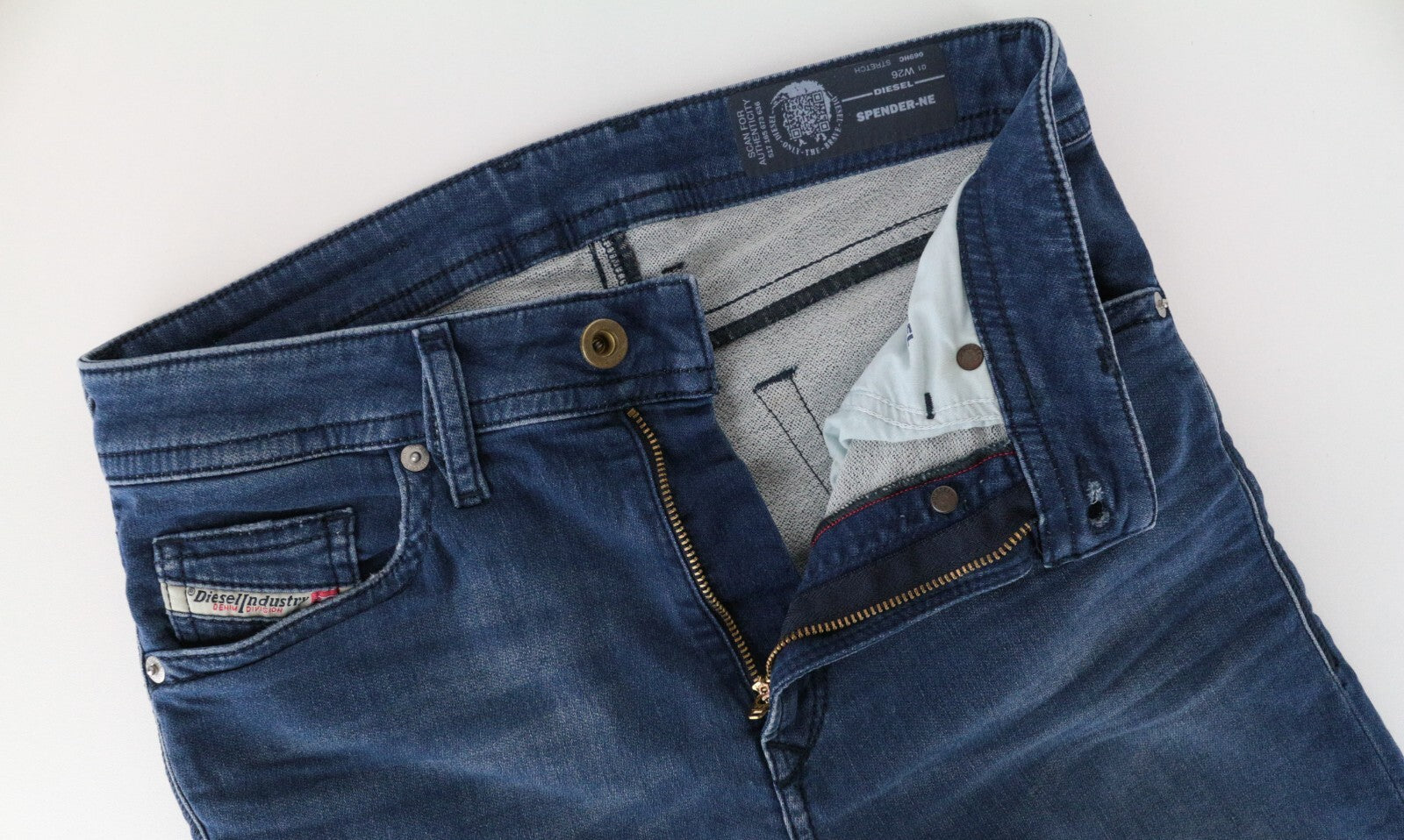 DIESEL Spender-Ne 069HC Men's Jeans W26 Zip Blue Skinny