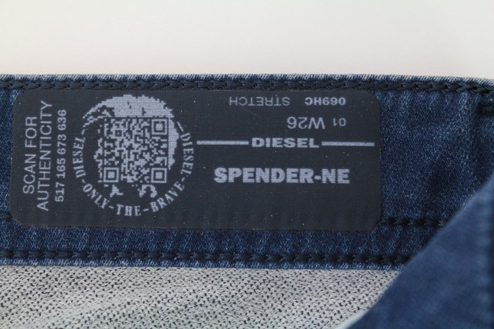 DIESEL Spender-Ne 069HC Men's Jeans W26 Zip Blue Skinny