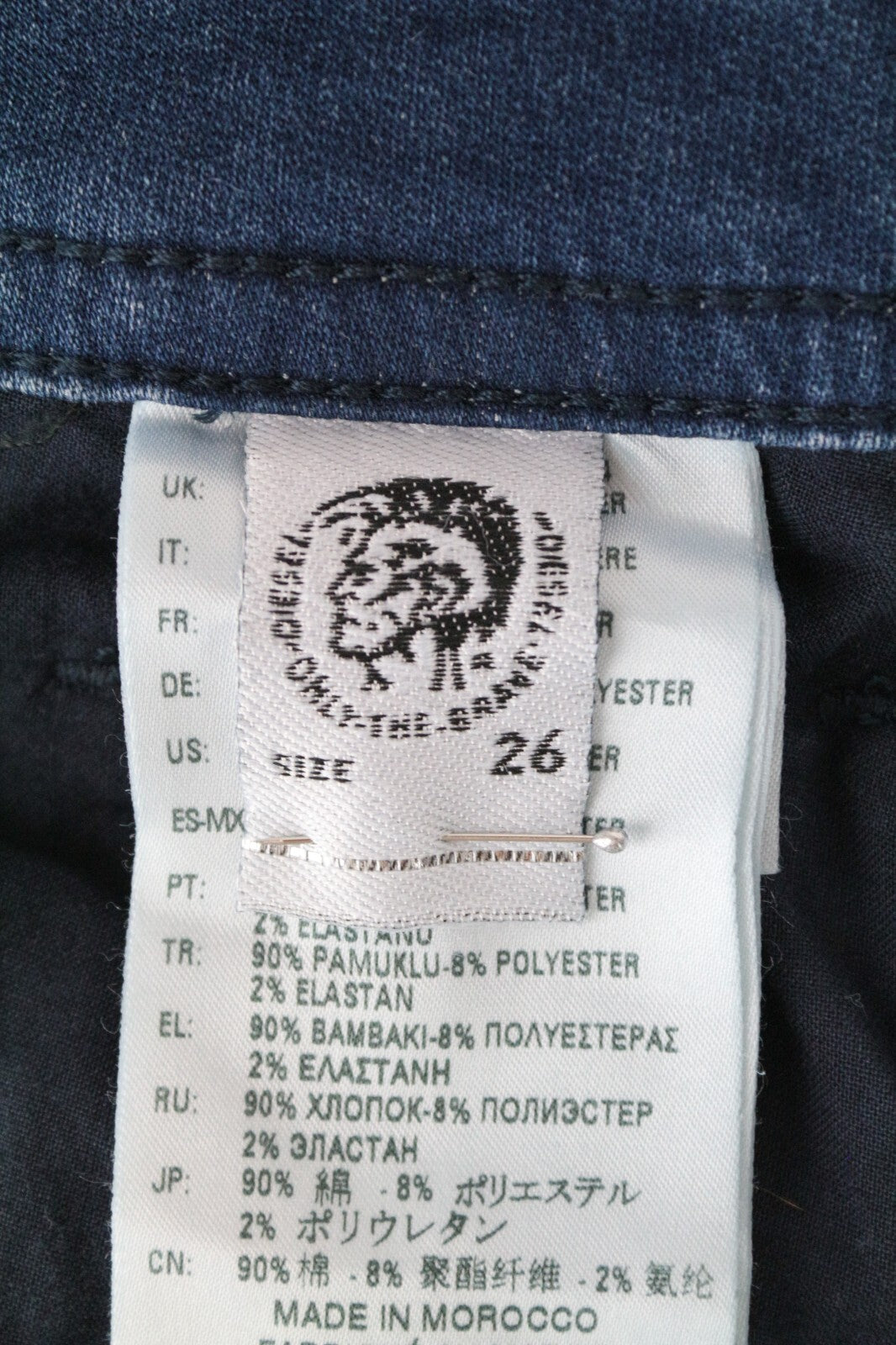 DIESEL Spender-Ne 069HC Men's Jeans W26 Zip Blue Skinny