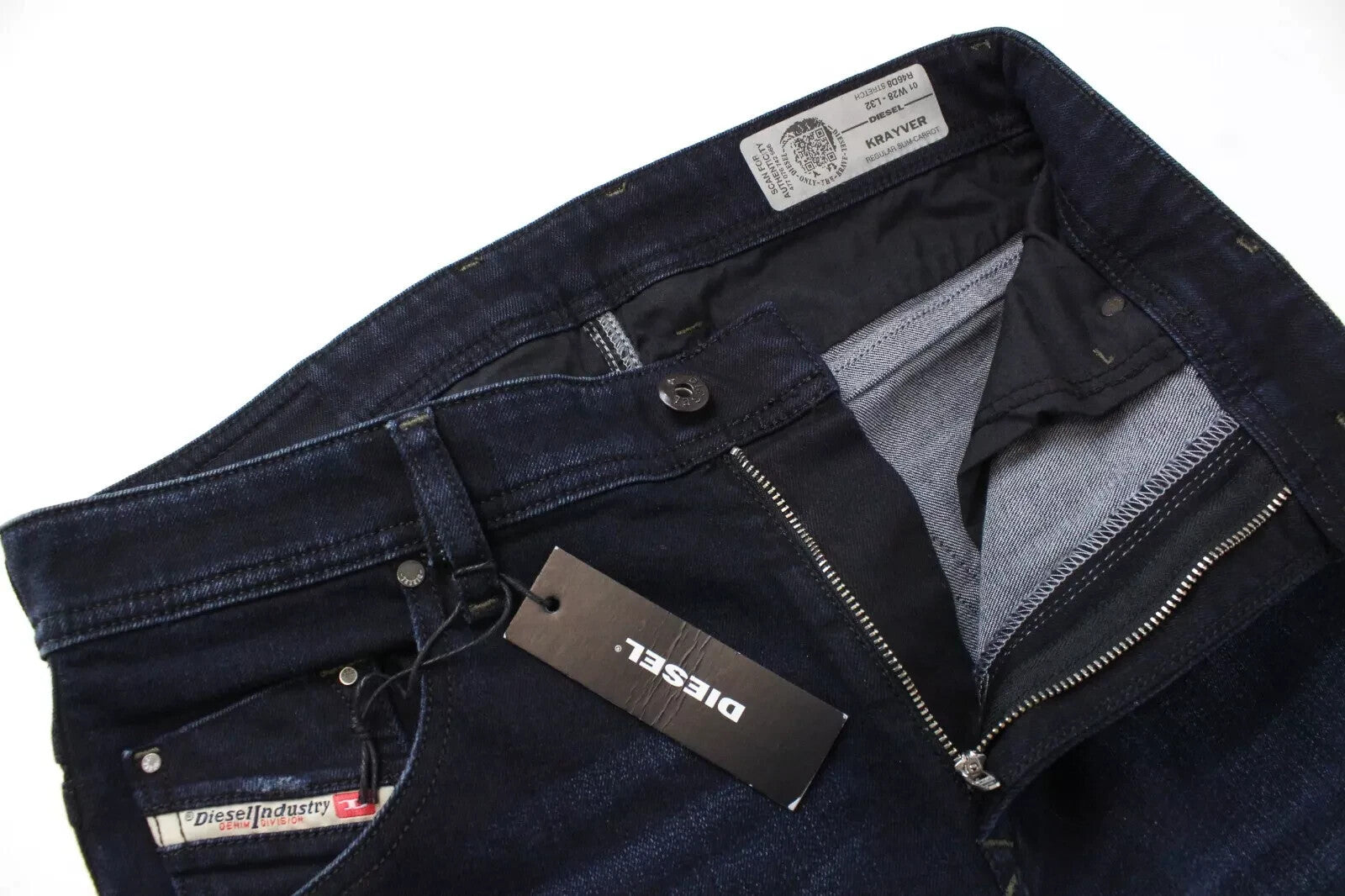 DIESEL Krayver R46D8 Mens Jeans W28/L32 Slim Carrot  Dark Blue Stretch