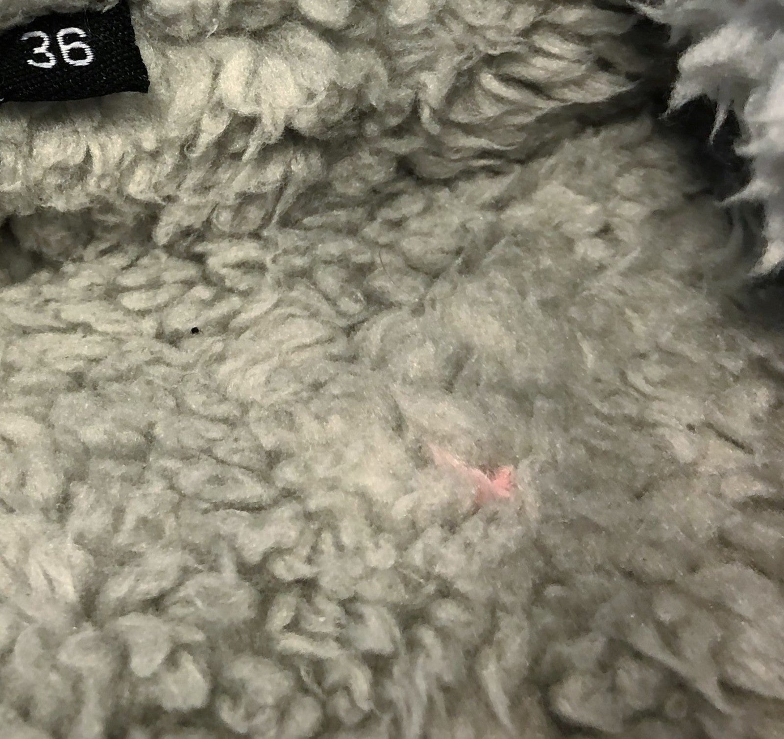 DESIGUAL Women's Coat EU36 Wool Faux Fur Shearling Tweed Pink