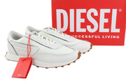 DIESEL S-Racer LC Men Sneakers EU45 White Suede Leather Lace Up RRP€195 Trainers