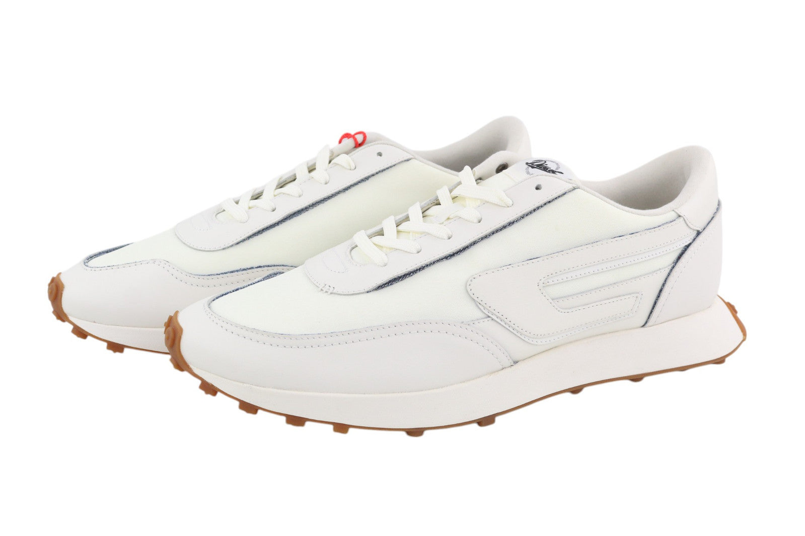 DIESEL S-Racer LC Men Sneakers EU45 White Suede Leather Lace Up RRP€195 Trainers