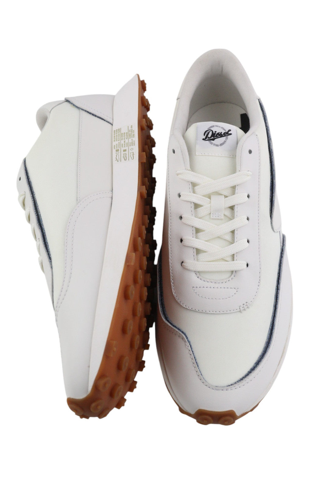 DIESEL S-Racer LC Men Sneakers EU45 White Suede Leather Lace Up RRP€195 Trainers