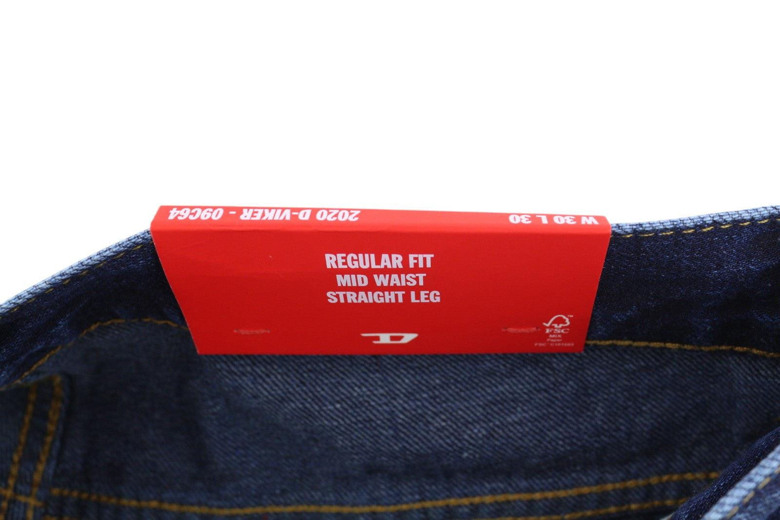 DIESEL 2020 D-Viker 09C64 Men Jeans W30/L30 Regular Fit Straight Leg RRP€225