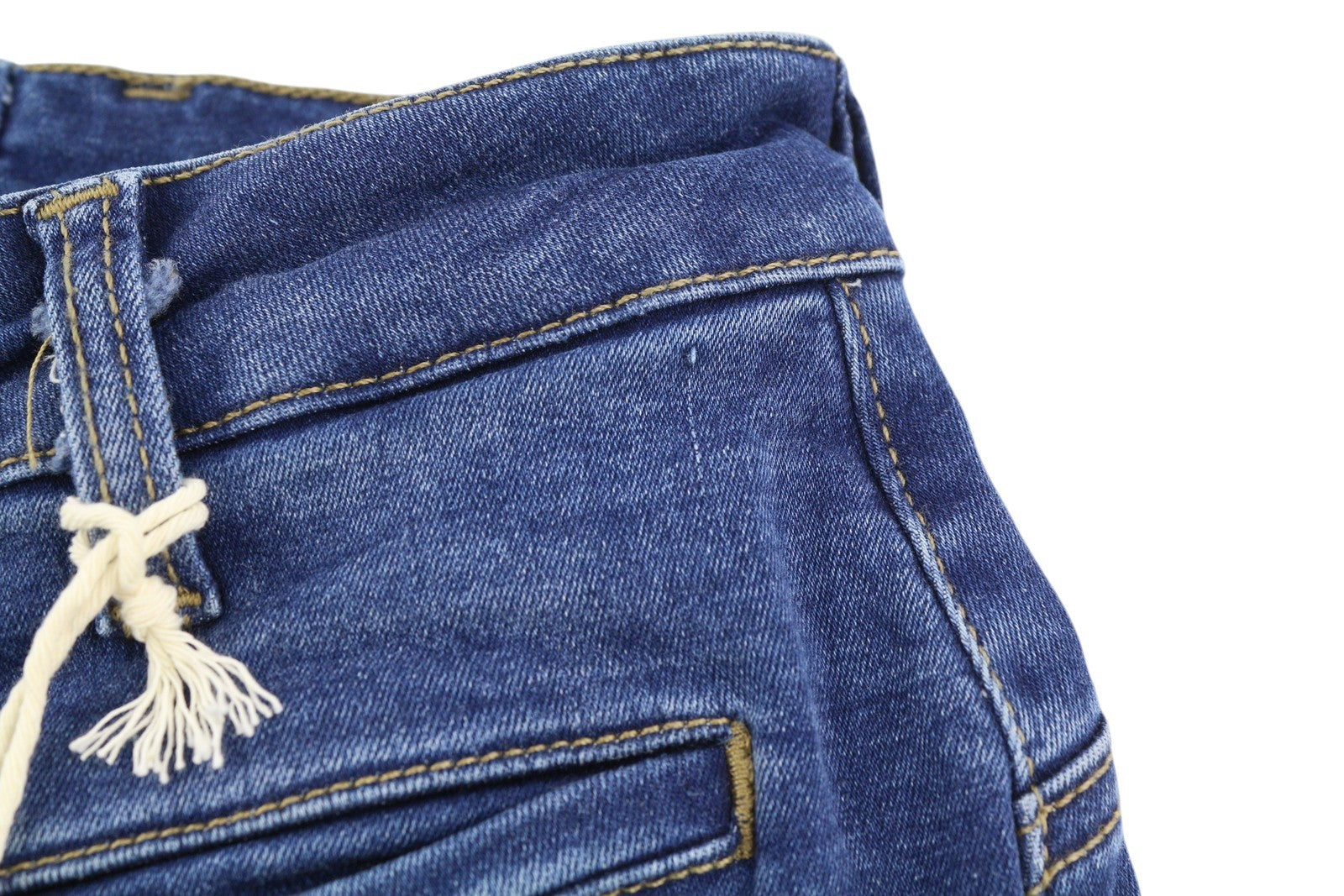 LIU JO Women Jeans W28 Flared Fit High Waist Zip Fly Washed Denim Blue Logo