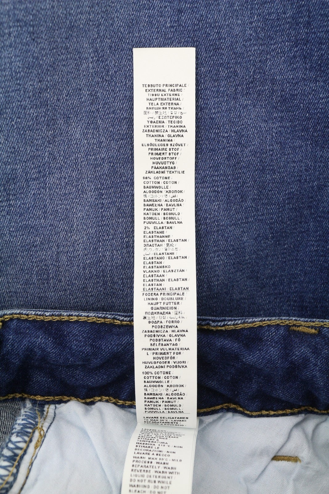 LIU JO Women Jeans W28 Flared Fit High Waist Zip Fly Washed Denim Blue Logo