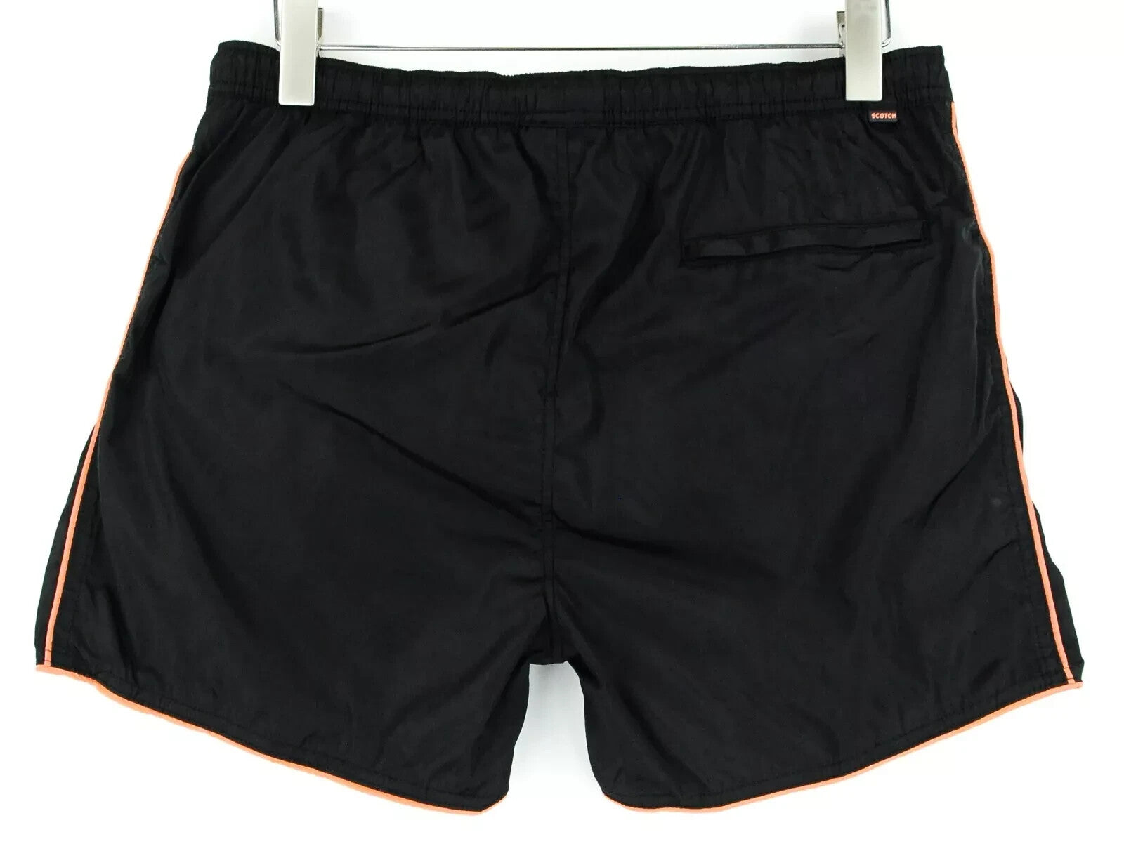 SCOTCH & SODA Swimwear W32 Men's Pull-On Black Trunks Drawstring Pool Style