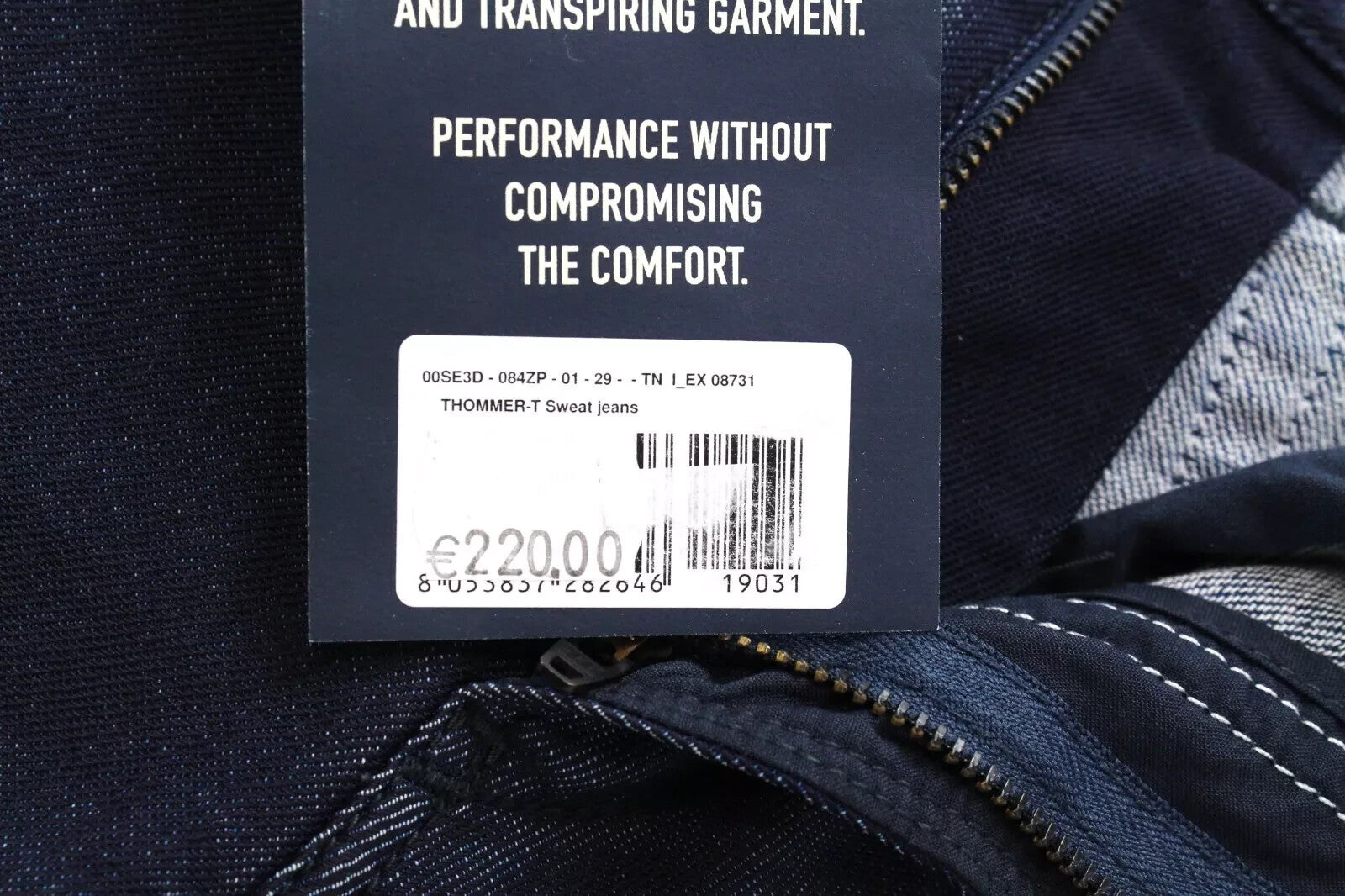 DIESEL Thommer-T 084ZP Mens Jeans W29 Sweat Jogg Cotton Slim  Blue Stretch