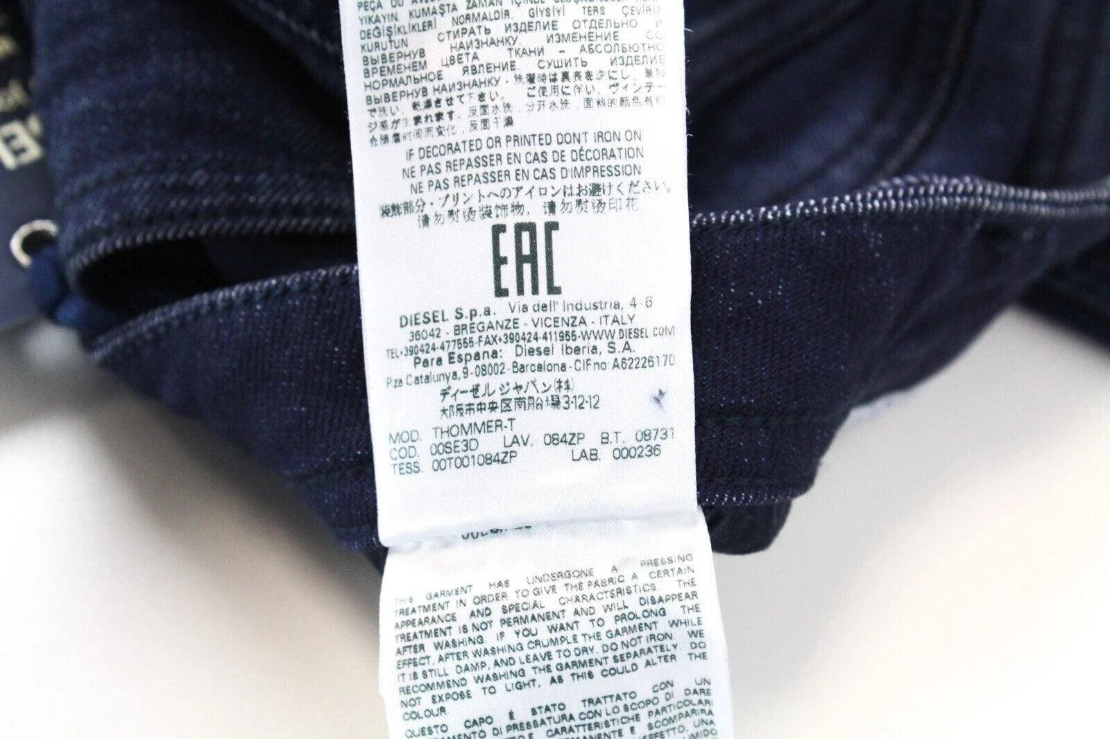 DIESEL Thommer-T 084ZP Mens Jeans W29 Sweat Jogg Cotton Slim  Blue Stretch