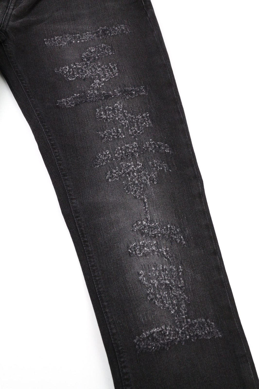 NUDIE Skinny Lin Used Black Men Jeans W30/L32 Casual Cotton Distressed Faded Zip