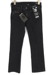DIESEL D-Ebbey 0870G Women Jeans W24/L32 Bootcut Flare Low Waist Stretch Black
