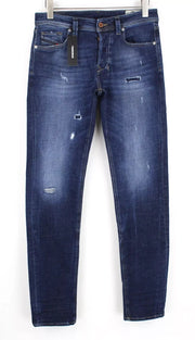 DIESEL Larkee-Beex 084QT Mens Jeans W30/L34 Taper Dark Blue Cotton Stretch