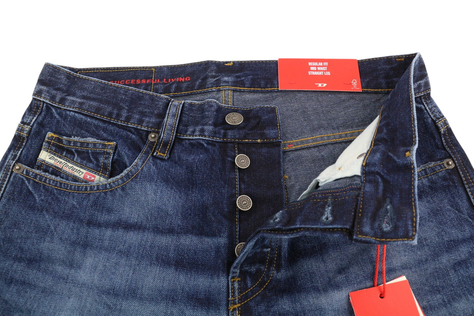 DIESEL 2020 D-Viker 09C64 Men Jeans W33/L30 Regular Fit Straight Leg RRP€225