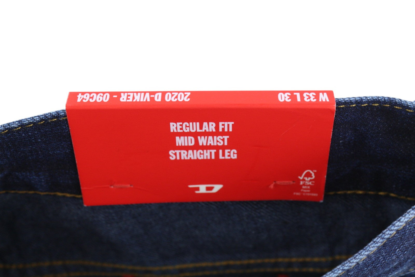 DIESEL 2020 D-Viker 09C64 Men Jeans W33/L30 Regular Fit Straight Leg RRP€225